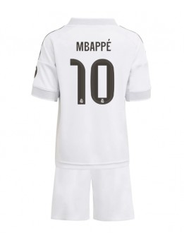 Billige Real Madrid Kylian Mbappe #10 Hjemmedraktsett Barn 2025-26 Kortermet (+ Korte bukser)